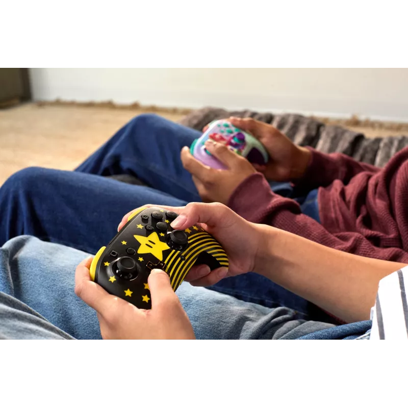 Turtle Beach Rematch TBC-8101-75 kabelloser Controller für Nintendo Switch, Super Mario Star, Schwarz/Gelb