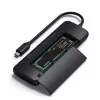 Satechi ST-UCHSEK USB-C Hybrid-Multiport-Adapter mit SSD-Gehäuse, HDMI, Schwarz
