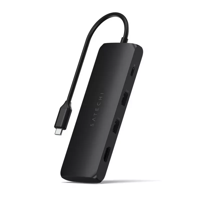 Satechi ST-UCHSEK USB-C Hybrid-Multiport-Adapter mit SSD-Gehäuse, HDMI, Schwarz