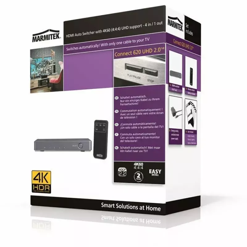 Marmitek Connect 620 UHD 2.0 4-Port HDMI-Switch