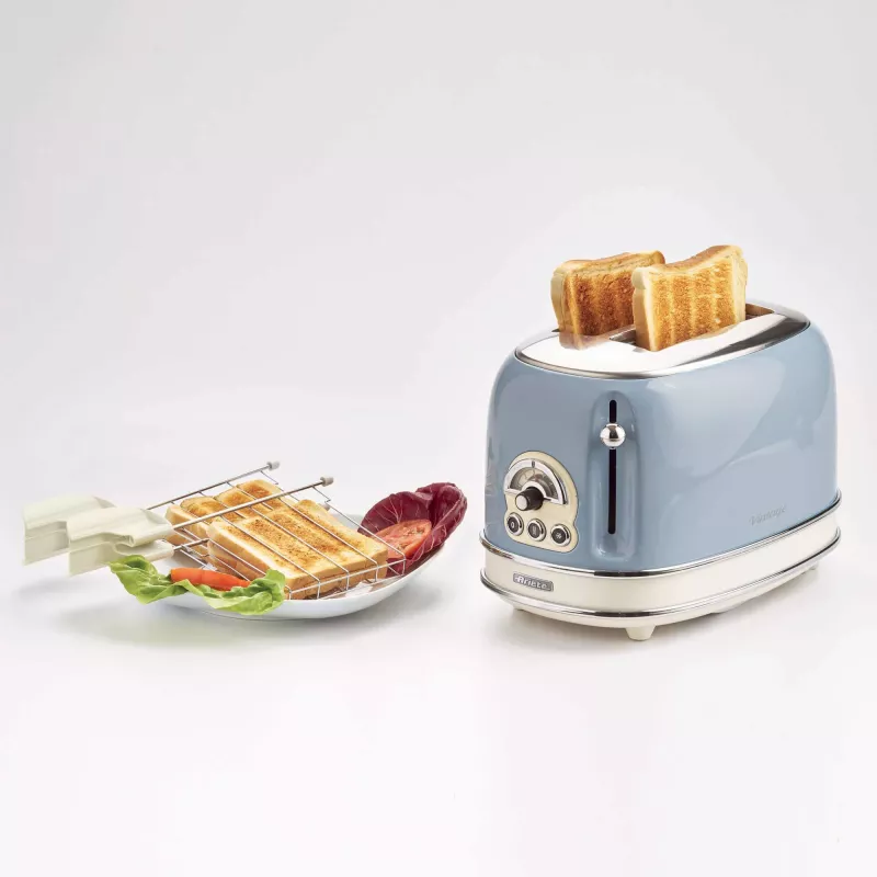 Ariete Vintage 155/05 2-Scheiben-Toaster, 810 W, Blau