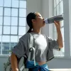 Brita Fill & Go Active 1052248 Wasserfilter-Flasche, inkl. 2 MicroDisc, dunkelblau