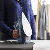 Rowenta DW4308 Dampfbügeleisen Microsteam 300 Laser-Bügelsohle 2500 W Blau, Weiß