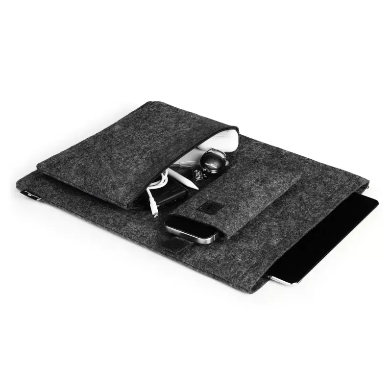Durable 507158 MultiBag EFFECT Hülle für Laptop / Tablet 16,4″ (41,7 cm), recycelter PET-Filz, mit Zubehör- und Handytasche