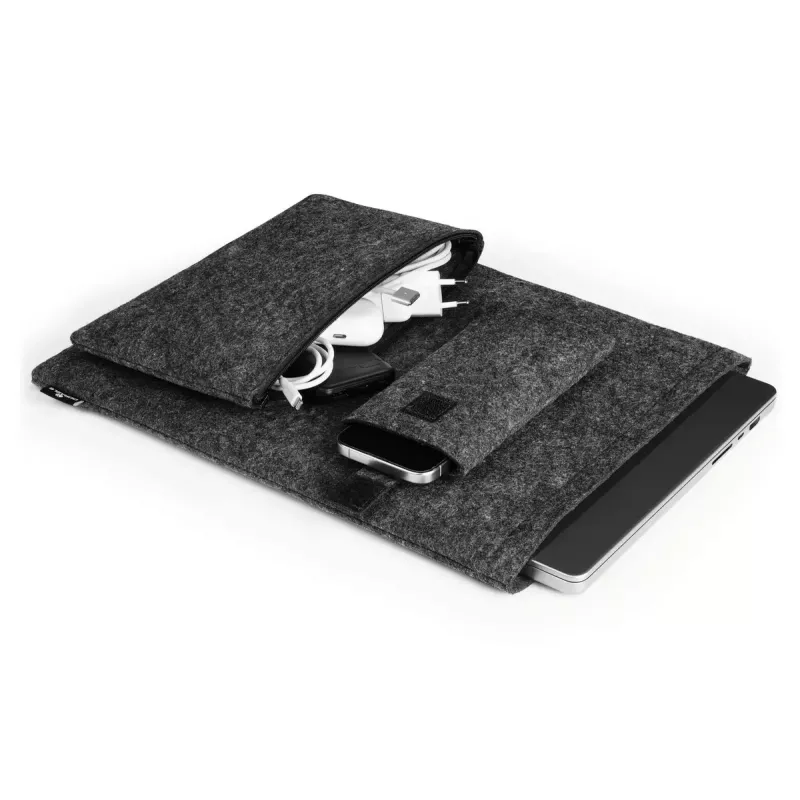 Durable 507158 MultiBag EFFECT Hülle für Laptop / Tablet 16,4″ (41,7 cm), recycelter PET-Filz, mit Zubehör- und Handytasche