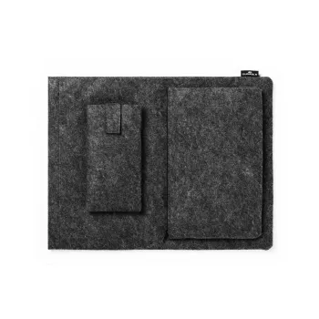 Durable 507158 MultiBag EFFECT Hülle für Laptop / Tablet 16,4″ (41,7 cm), recycelter PET-Filz, mit Zubehör- und Handytasche