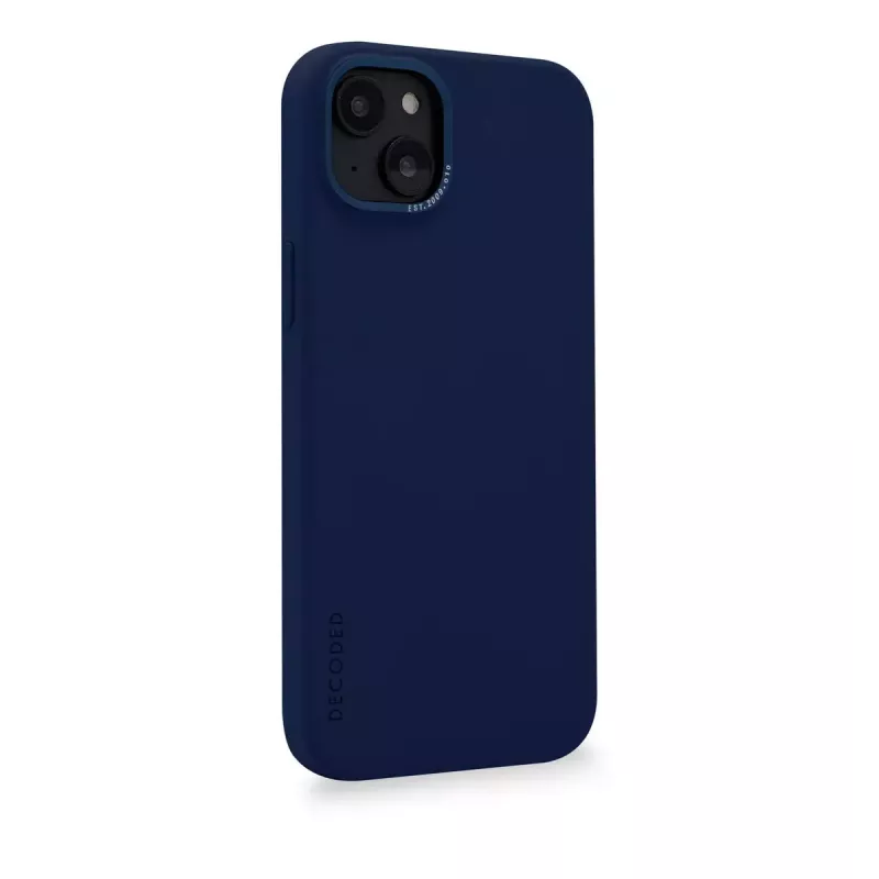 Decoded D23IPO14MBCS9NE AntiMicrobial Silikon-MagSafe-Backcover für iPhone 14 Plus, Navy Peony