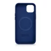 Decoded D23IPO14MBCS9NE AntiMicrobial Silikon-MagSafe-Backcover für iPhone 14 Plus, Navy Peony