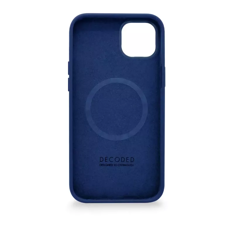 Decoded D23IPO14MBCS9NE AntiMicrobial Silikon-MagSafe-Backcover für iPhone 14 Plus, Navy Peony