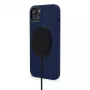 Decoded D23IPO14MBCS9NE AntiMicrobial Silikon-MagSafe-Backcover für iPhone 14 Plus, Navy Peony