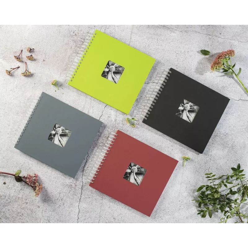 Hama Fine Art Fotoalbum Grau 100 Blätter 10 x 15 cm Spiralbindung