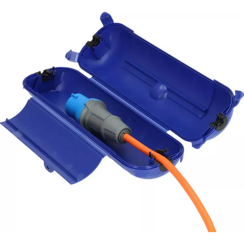Brennenstuhl 1160540 Safe-Box CEE 230 V Schutzkapsel für Kabelverbindungen, IP44, blau