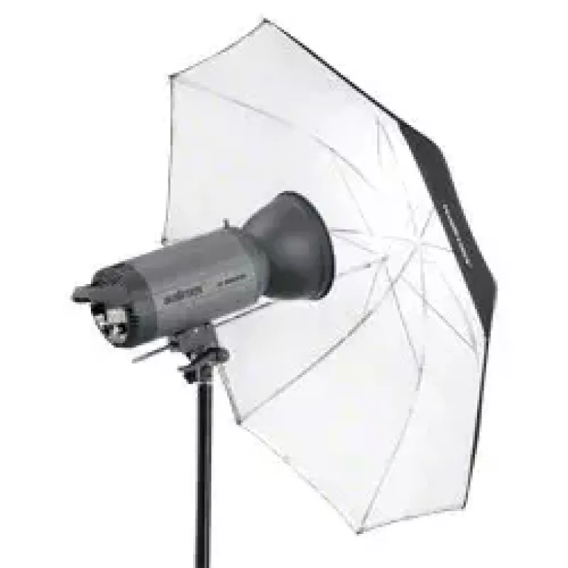 Walimex 1017655 2in1 Reflex- & Transluzent-Schirm, Weiß, 109 cm