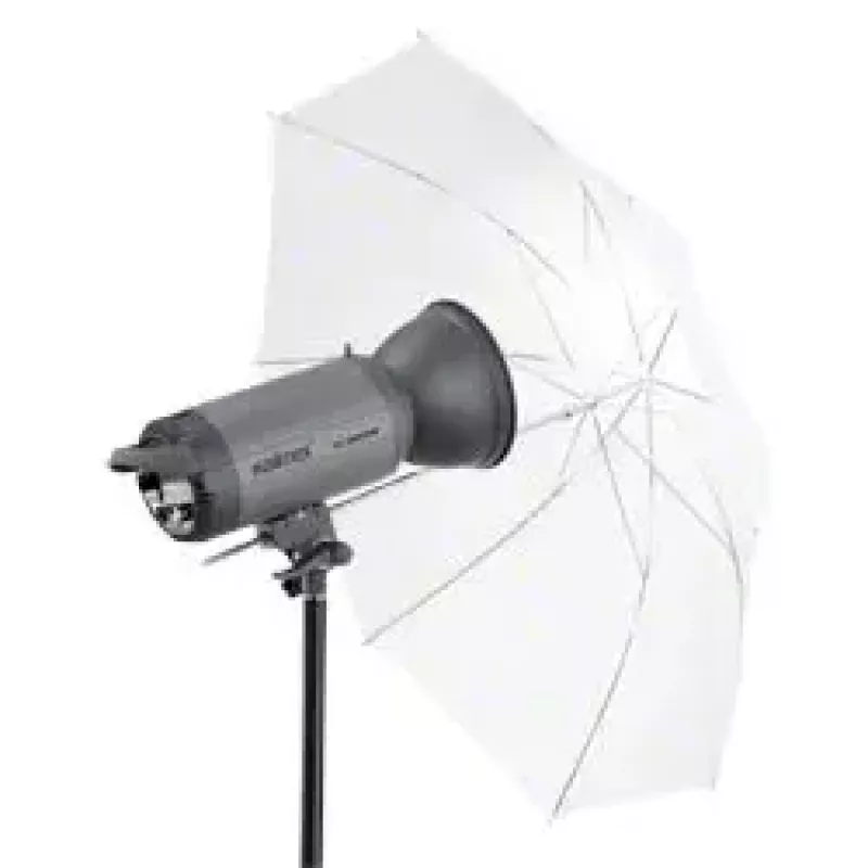 Walimex 1017655 2in1 Reflex- & Transluzent-Schirm, Weiß, 109 cm