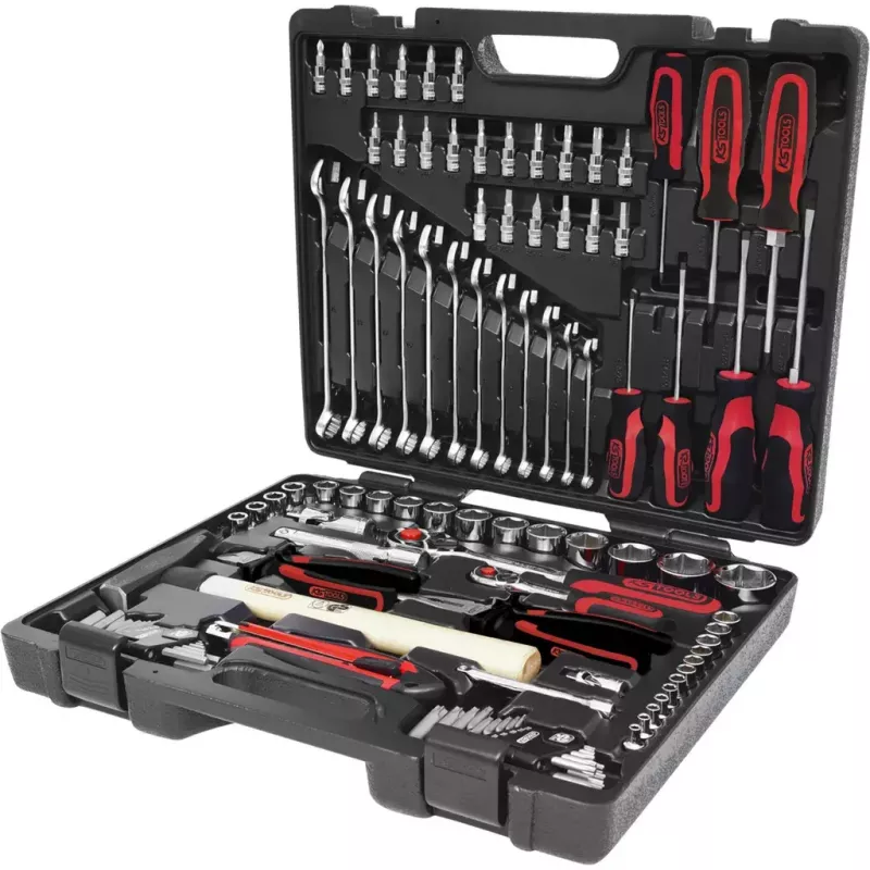 KS Tools CHROMEplus 1/4" + 1/2" Universal-Werkzeugkoffer, 97 Stück (918.0797)