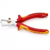 Knipex 11 06 160 T Isolierter Abisolierzange mit Öffnungsfeder, 160 mm