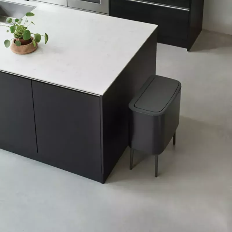 Mülleimer Brabantia 316067 33L Rechteckig Edelstahl Schwarz