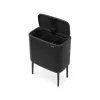 Mülleimer Brabantia 316067 33L Rechteckig Edelstahl Schwarz