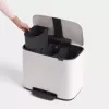 Brabantia Bo 121005 Treteimer, 3 x 11 L, weiß