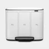Brabantia Bo 121005 Treteimer, 3 x 11 L, weiß