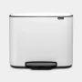 Brabantia Bo 121005 Treteimer, 3 x 11 L, weiß