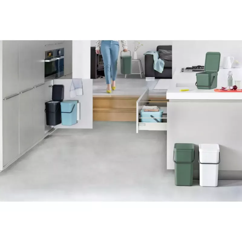 Brabantia Sort & Go Rechteckig Kunststoff Grün Grau Breite 520 mm Tiefe 370 mm Höhe 430 mm
