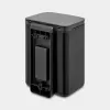 Brabantia Bo 22 24 81 Mülleimer, 4 L, rechteckig, Stahl, mattschwarz