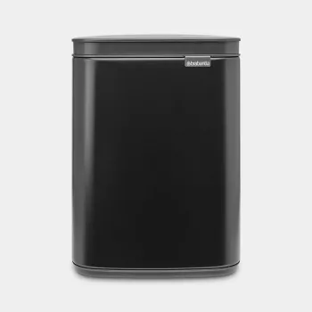 Abfalleimer Brabantia Bo 4 L rechteckig, Stahlgehäuse, schwarz, 200×172×272 mm