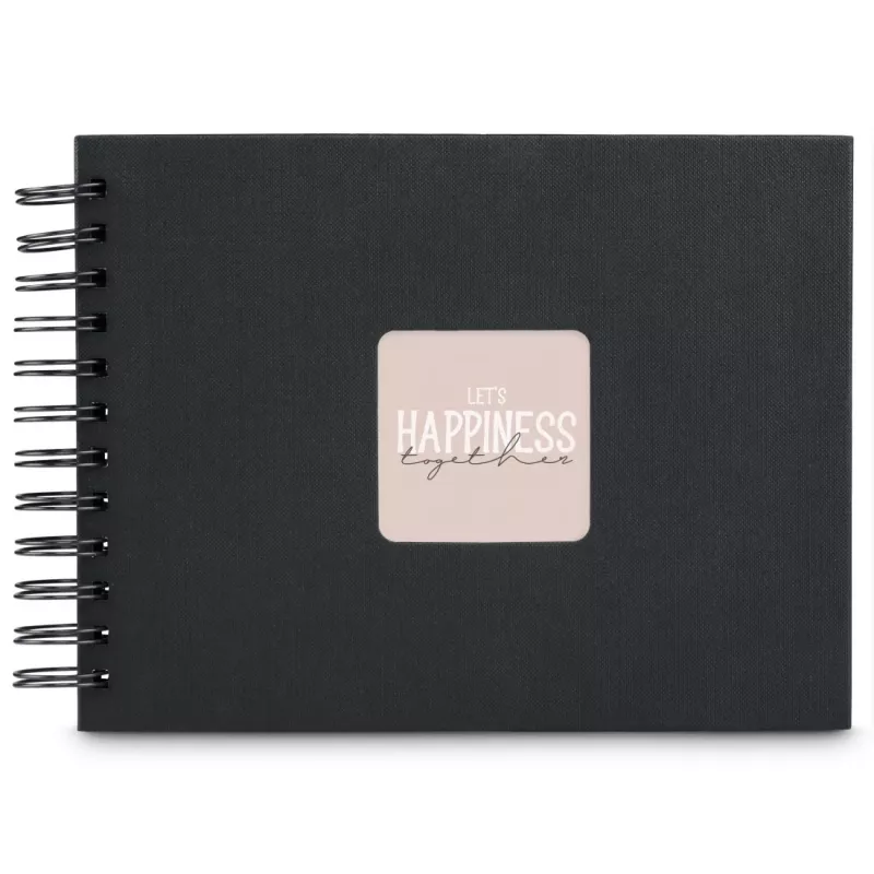 Hama 00009833 Fine Art Fotoalbum mit Spiralbindung 24x17, 50 schwarze Seiten, New Black