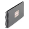 Hama 00009839 Fine Art Fotoalbum mit Spiralbindung 24x17, 50 schwarze Seiten, Steingrau