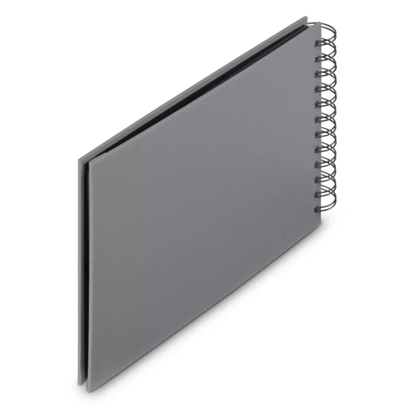 Hama 00009839 Fine Art Fotoalbum mit Spiralbindung 24x17, 50 schwarze Seiten, Steingrau