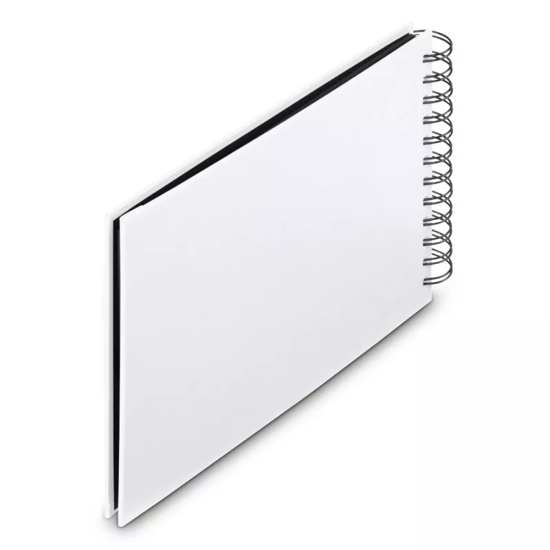 Hama 00009845 Fine Art Fotoalbum mit Spiralbindung 24x17, 50 schwarze Seiten, Weiß