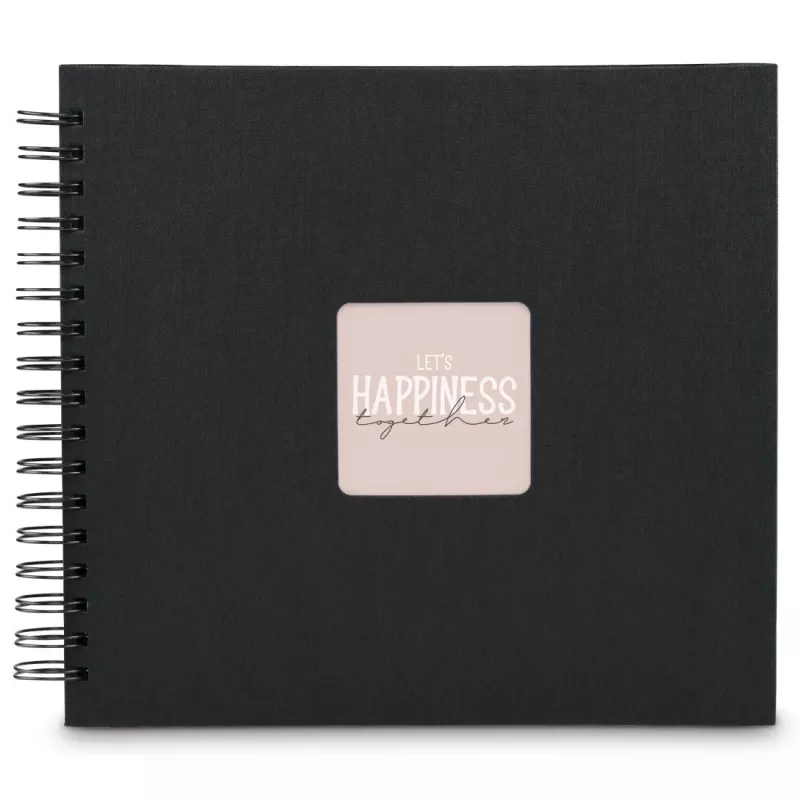 Hama 00009834 Fine Art Fotoalbum mit Spiralbindung 28x24, 50 schwarze Seiten, New Black