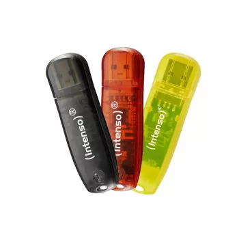 Intenso Rainbow Line USB-Stick 8 GB, USB-A 2.0, 3er-Multipack, Mehrfarbig