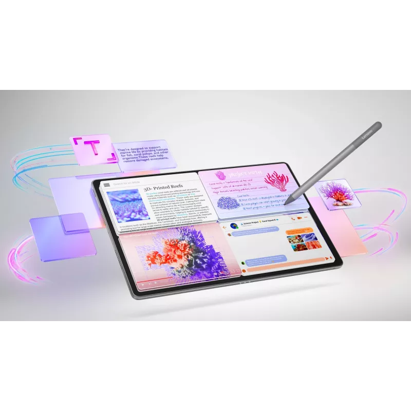 Lenovo Idea Tab Plus ZAG70201SE Tablet, 12,1 Zoll (30,7 cm) IPS, 8 GB RAM, 256 GB, WLAN, Android 15, mit Stift, Grau