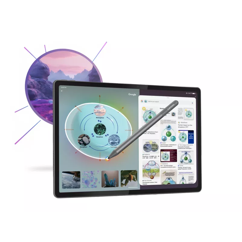 Lenovo Idea Tab Plus ZAG70201SE Tablet, 12,1 Zoll (30,7 cm) IPS, 8 GB RAM, 256 GB, WLAN, Android 15, mit Stift, Grau