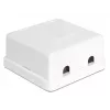 DeLOCK 86207 Keystone leere Aufputzdose, 2 Ports, Weiß