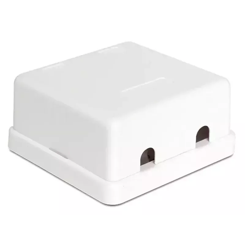 DeLOCK 86207 Keystone leere Aufputzdose, 2 Ports, Weiß