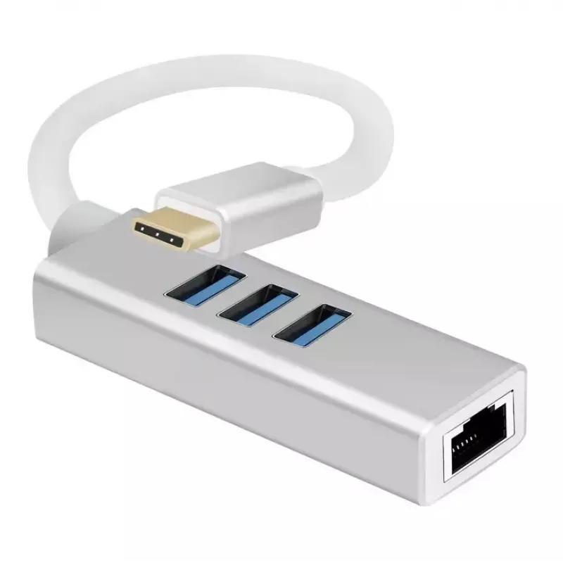 USB Hub Helos 288390 Type-C 5000 Mbit/s Silber