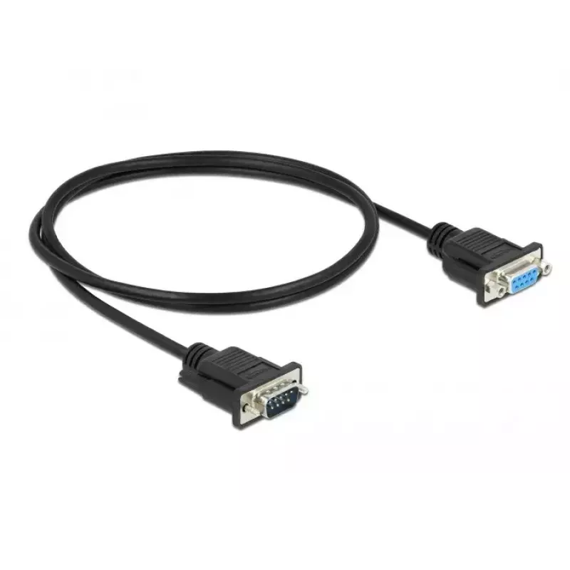 Serielles Kabel DeLOCK 86601 Schwarz 1 m RS-232 Sub-D9