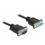 Serielles Kabel DeLOCK 86601 Schwarz 1 m RS-232 Sub-D9
