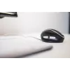 BakkerElkhuizen Oyster Kabelmaus, beidhändig, vertikales Design, Laser, USB Typ-A, 1200 DPI, Schwarz, Silber