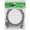 InLine-Netzkabel, CEE 7/7 Stecker gerade / 3-poliger IEC C13 Kupplung, schwarz, 1 m
