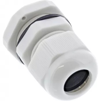Kabelverschraubung InLine 6–12 mm Nylon IP68 grau, 10er-Pack, Außendurchmesser 12 mm