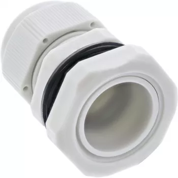 Kabelverschraubung InLine 6–12 mm Nylon IP68 grau, 10er-Pack, Außendurchmesser 12 mm