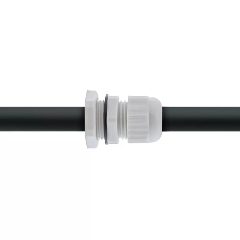 Kabelverschraubung InLine 6–12 mm Nylon IP68 grau, 10er-Pack, Außendurchmesser 12 mm