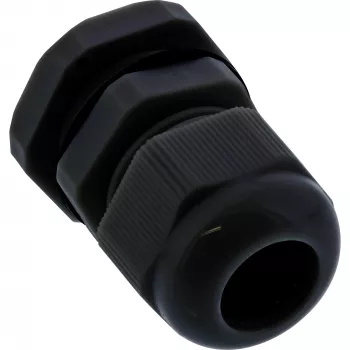 Kabelverschraubung InLine 44012B Nylon IP68 für Kabel Ø6–12 mm, schwarz, 10er-Pack