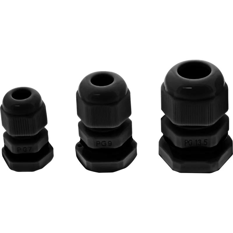Kabelverschraubung InLine 44012B Nylon IP68 für Kabel Ø6–12 mm, schwarz, 10er-Pack