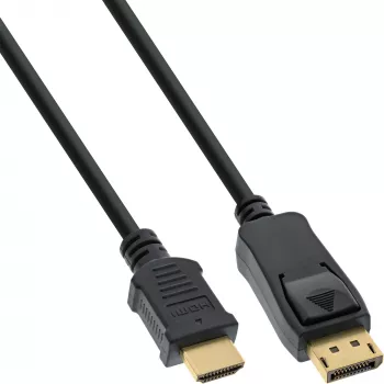 DisplayPort-zu-HDMI-Konverterkabel InLine 17186 0,5 m schwarz