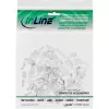 Stecker 8P8C RJ45 männlich geschirmt für Rundkabel, InLine, 10er-Pack, silber